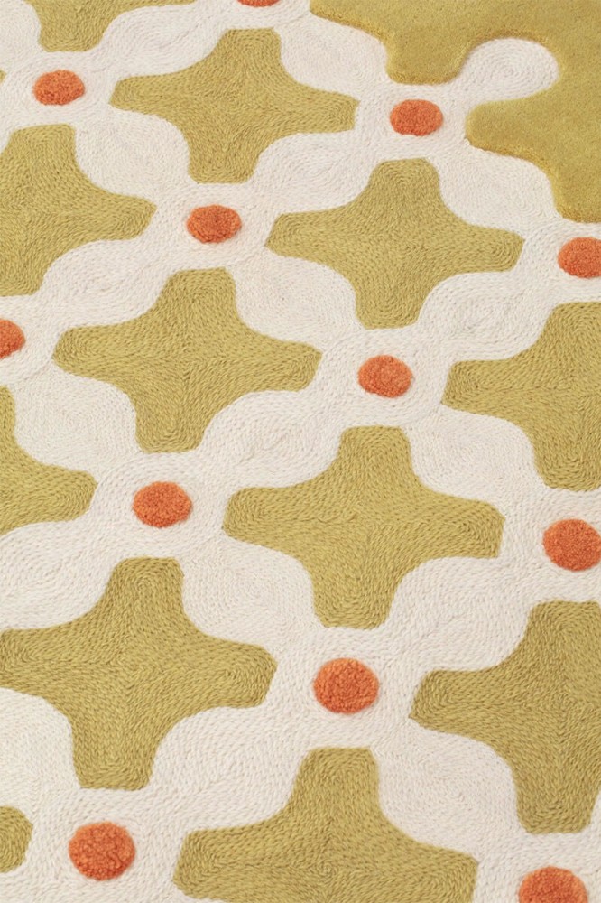 Criss Cross Rug - Mustard