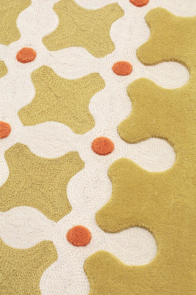 Criss Cross Rug - Mustard