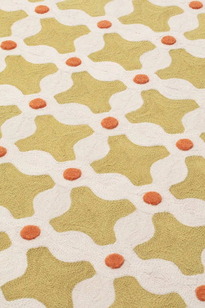 Criss Cross Rug - Mustard