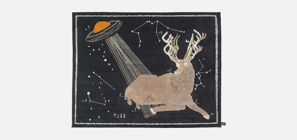 Deer at Night Rug