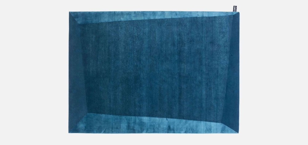 Dipped Frame Rug - Petrol