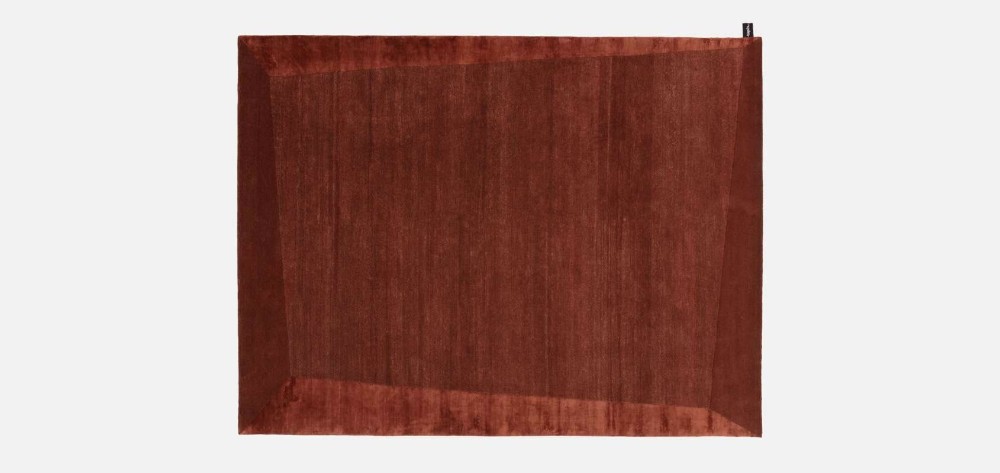 Dipped Frame Rug - Rust