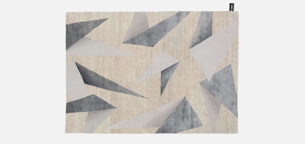 Dipped Origami Rug - Ice