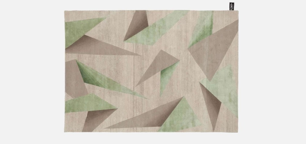 Dipped Origami Rug - Sage