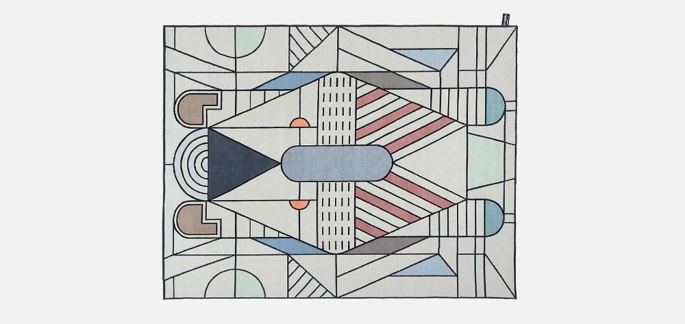 Flatlandia Eulero Outline Rug