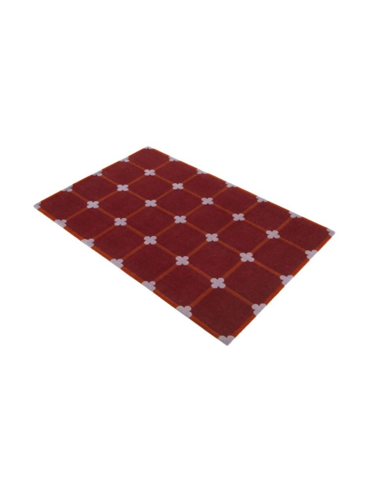 Flower Grid - Maroon