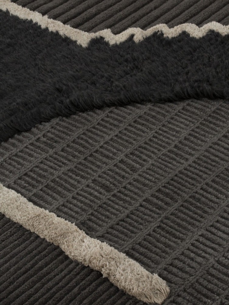 Lunar Addiction Rectangular Rug - Undyed Dark