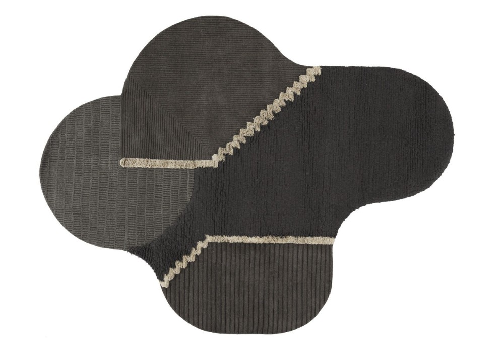 Lunar Addiction Rectangular Rug - Undyed Dark
