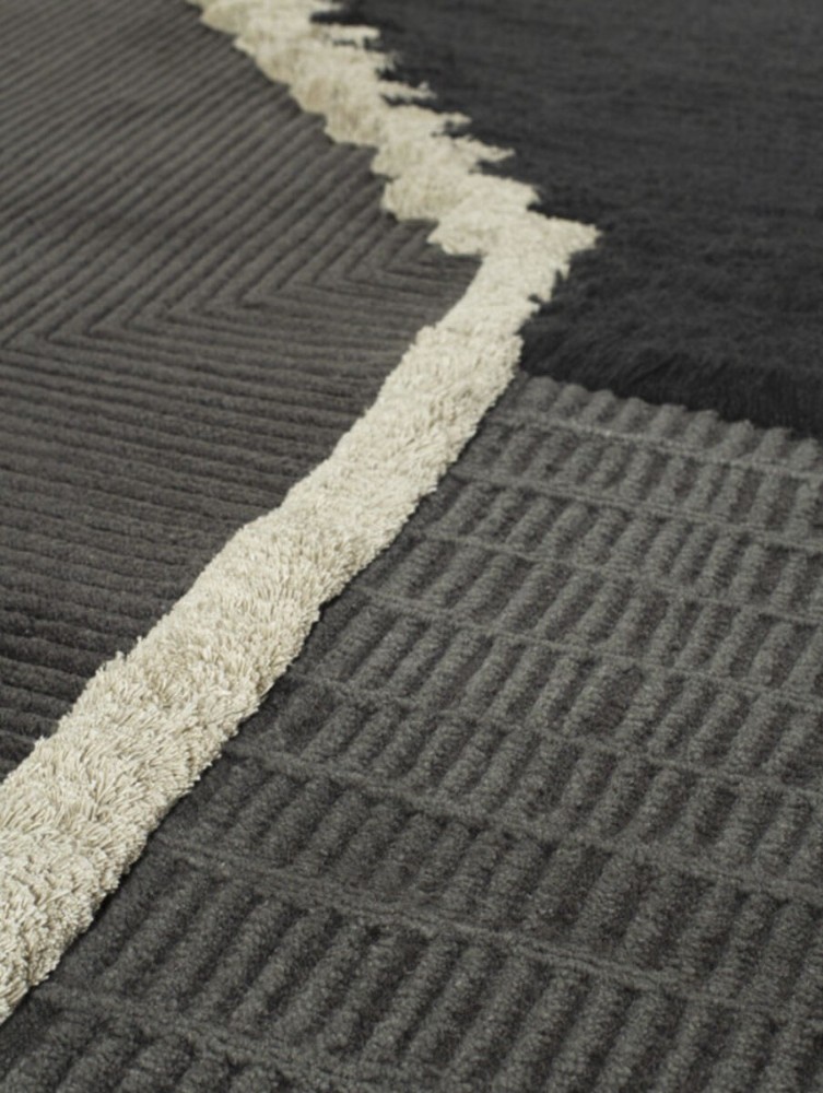 Lunar Addiction Rectangular Rug - Undyed Dark
