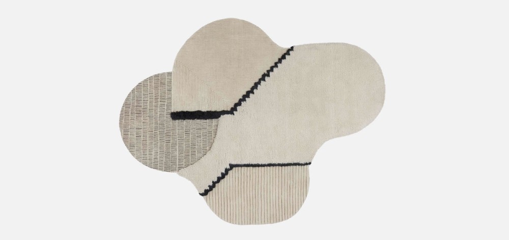 Lunar Addiction Rectangular Rug - Undyed Light