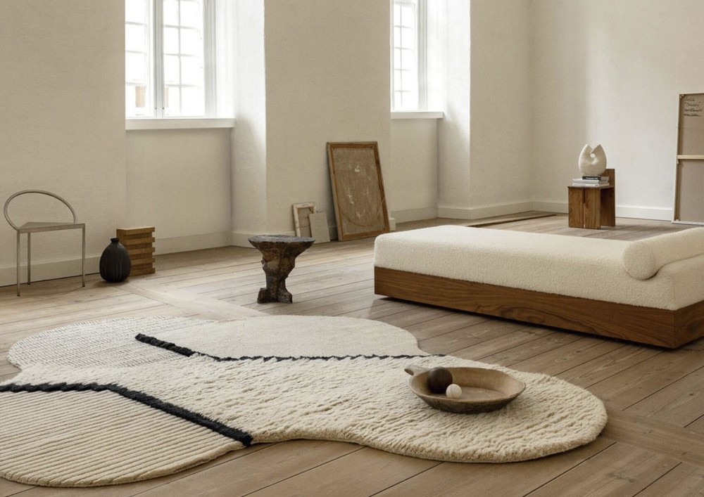 Lunar Addiction Rectangular Rug - Undyed Light