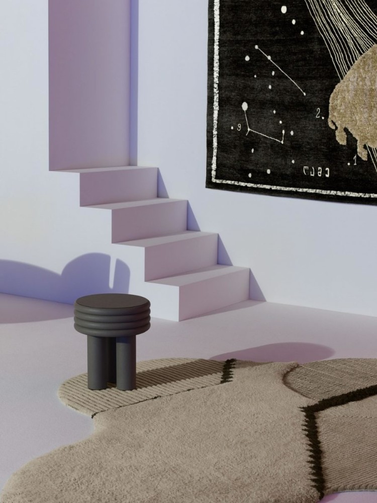 Lunar Addiction Rectangular Rug - Undyed Light