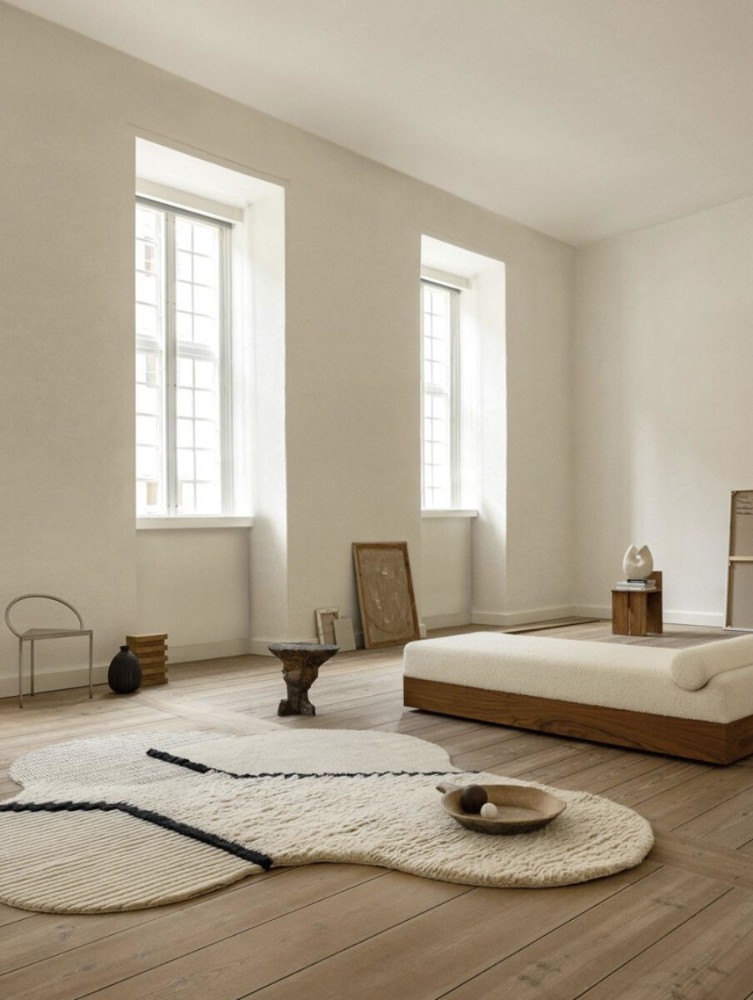 Lunar Addiction Rectangular Rug - Undyed Light