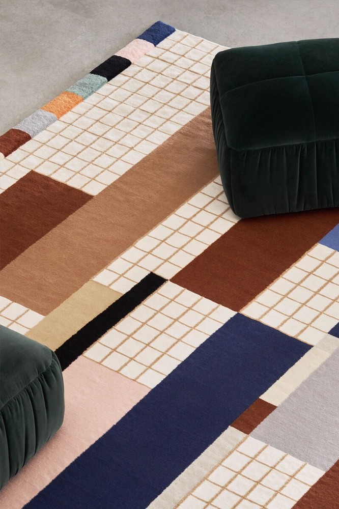 Raag Rectangular Grid One Rug