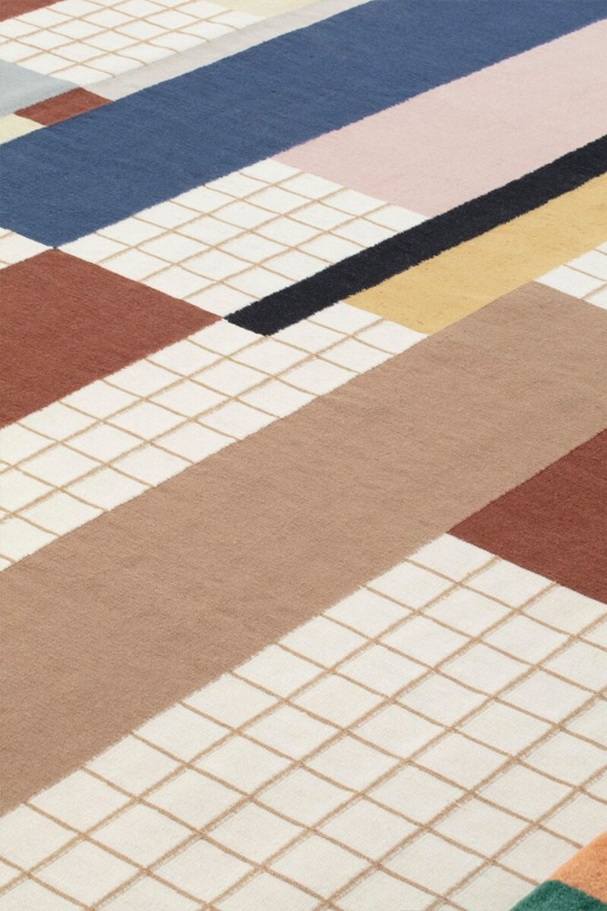 Raag Rectangular Grid One Rug