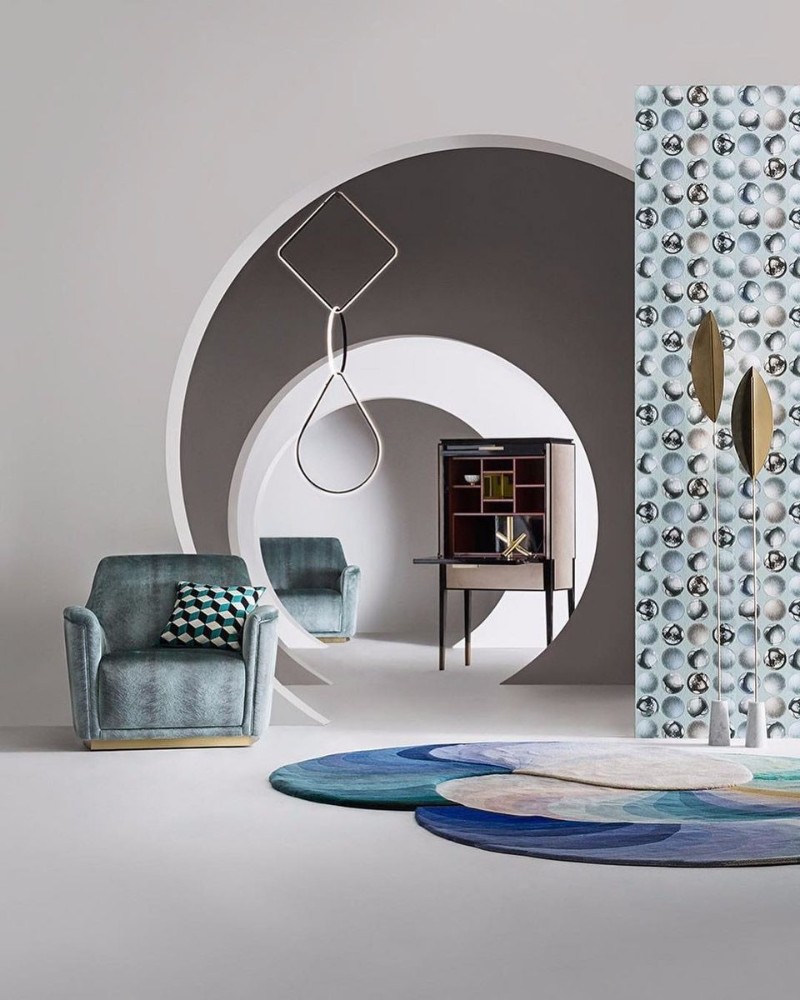 Slinkie Triple Rug - Blue