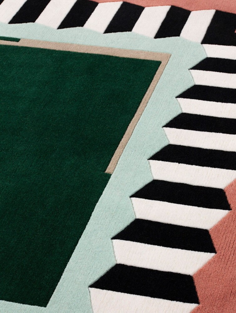So Much Fun - Plein Cadre Hexagone Rug - Vert Pop