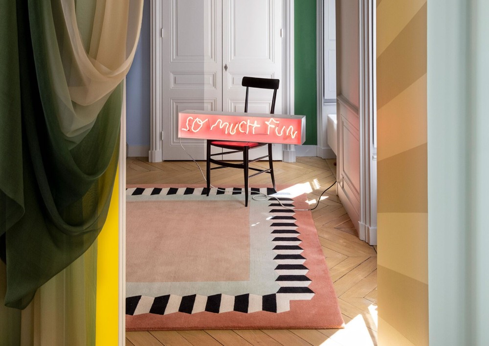 So Much Fun - Plein Cadre Hexagone Rug - Vert Tranquille