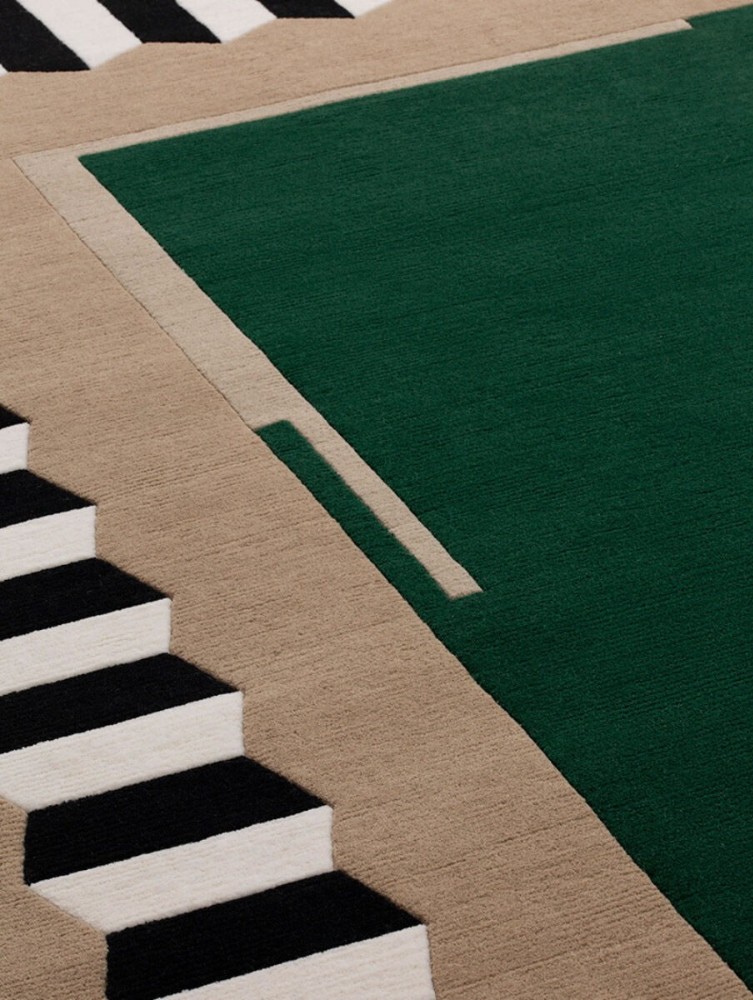 So Much Fun - Plein Cadre Hexagone Rug - Vert Tranquille