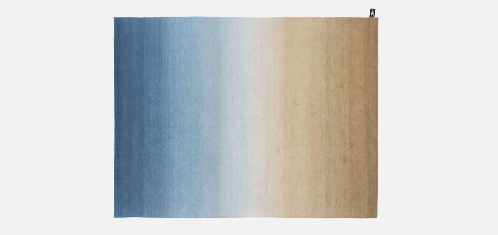 Tye 'n' Dye Bi-colour Rug - Blue Beige