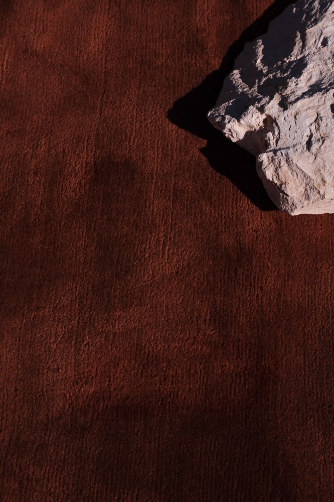 Handloom Cashmere Blend Low Pile Russet