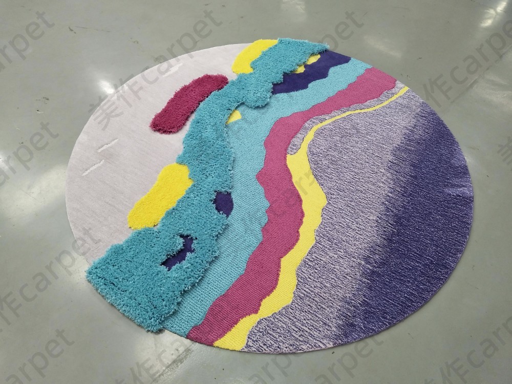 Designer round rug