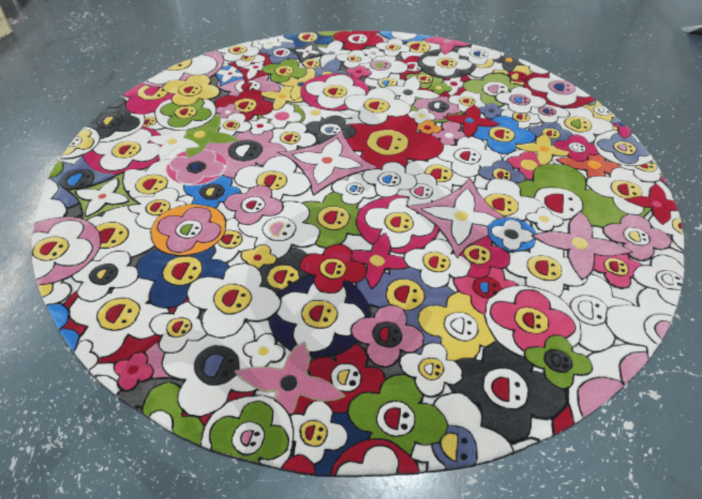 Designer round rug