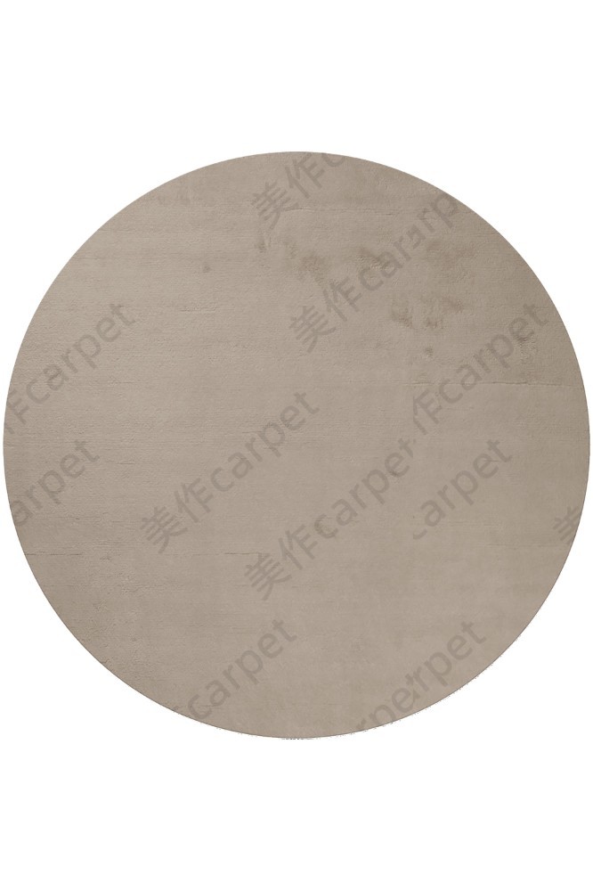 Textured Mohair Tan Round