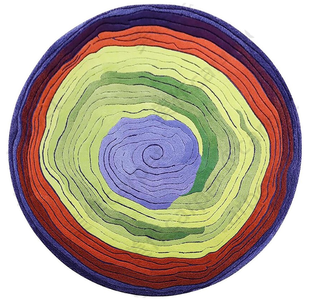 Designer round rug