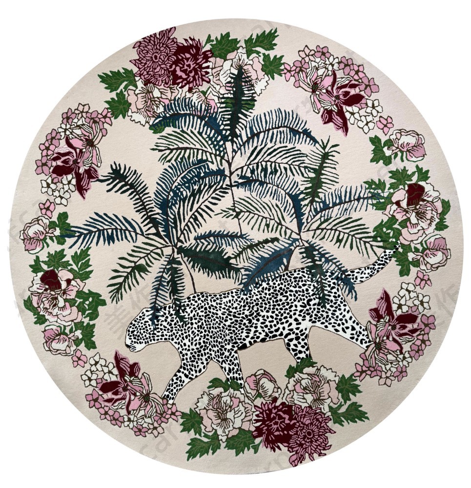 Designer round rug