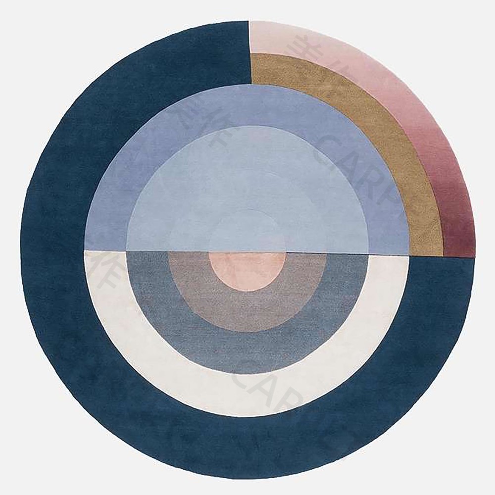 Bliss Round Rug - Blue