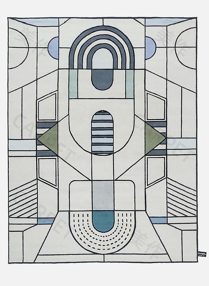 Flatlandia Pitagora Outline Rug