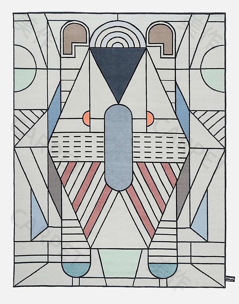 Flatlandia Eulero Outline Rug