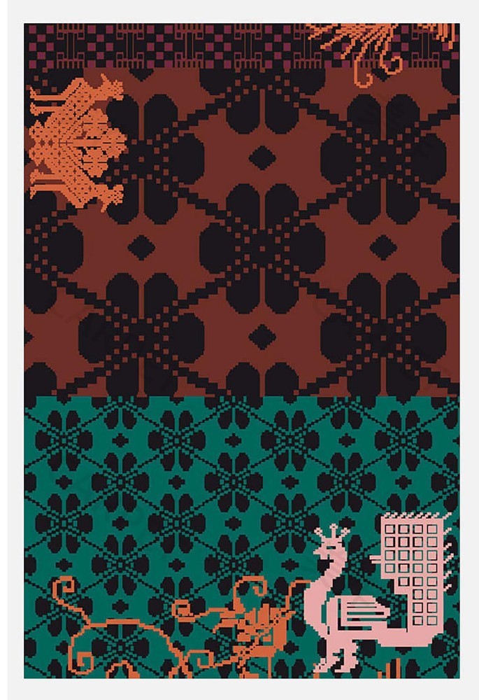 Sardinian Rug - Peacock Dark