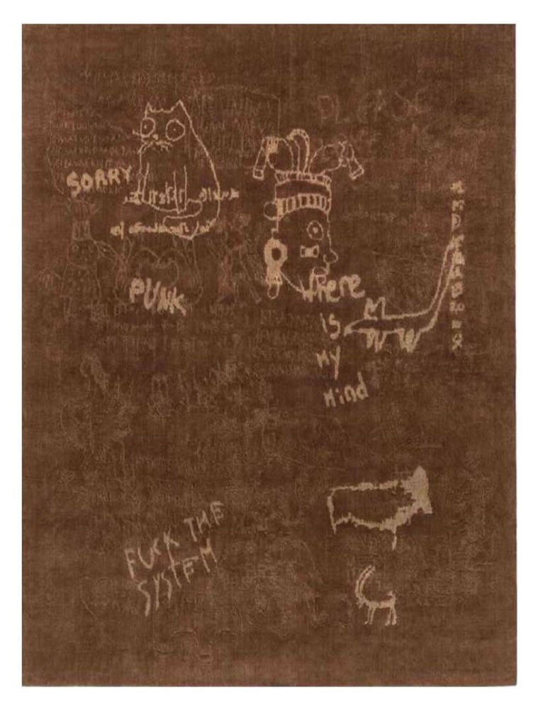 Hypercode Square Rug - Raw Earth