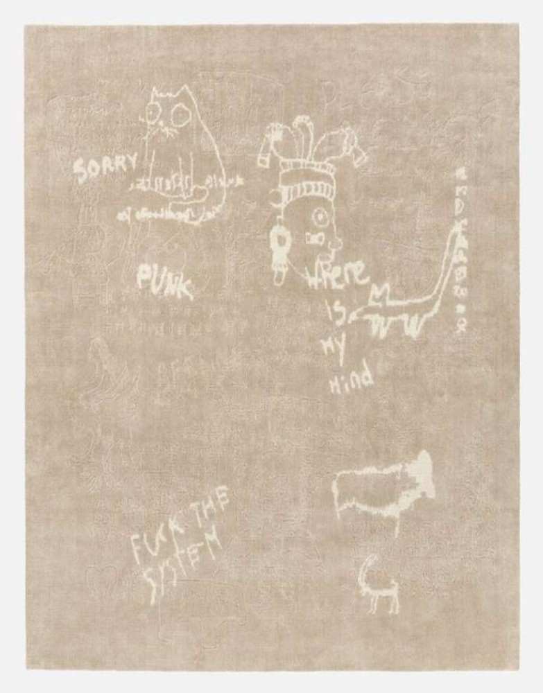 Hypercode Square Rug - Stone Grey