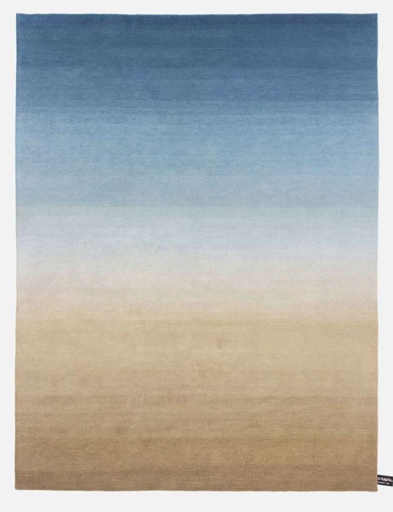 Tye 'n' Dye Bi-colour Rug - Blue Beige