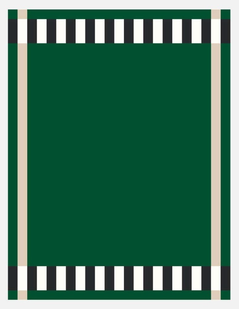 So Much Fun - Strict Rayures Rectangle Rug - Vert Tranquille