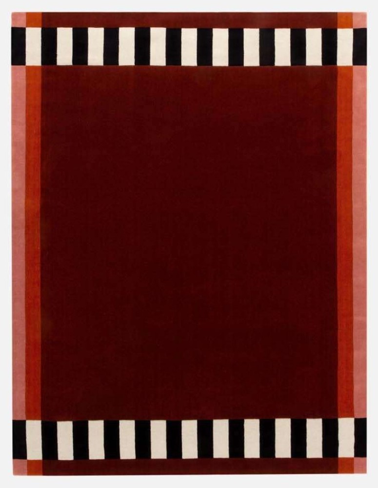 So Much Fun - Strict Rayures Rectangle Rug - Rouille