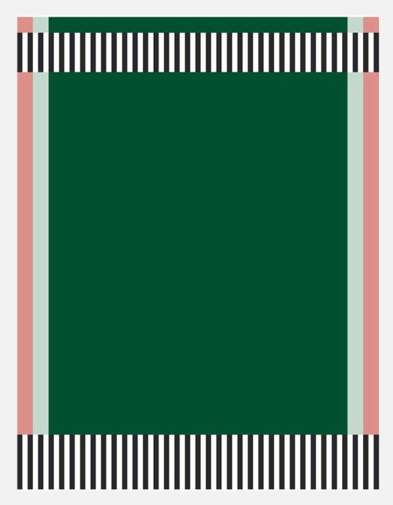 So Much Fun - Strict Rayures Lignes Rug - Vert Pop