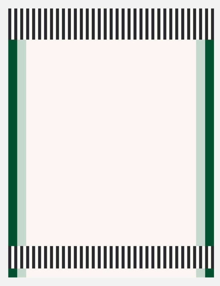 So Much Fun - Strict Rayures Lignes Rug - Classic Vert