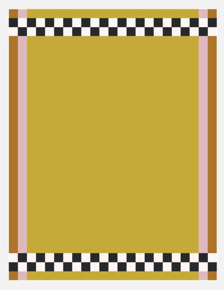 So Much Fun - Strict Rayures Carré Rug - Pain D'Epices