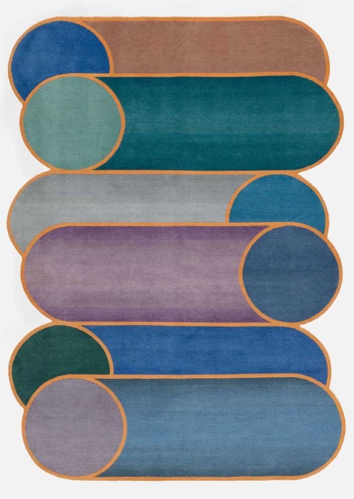 Rotazioni A Rug - Electric Blue