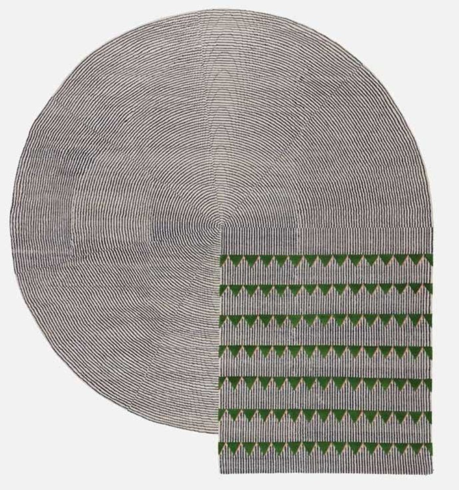 Plasterworks C Rug - Green and Pink