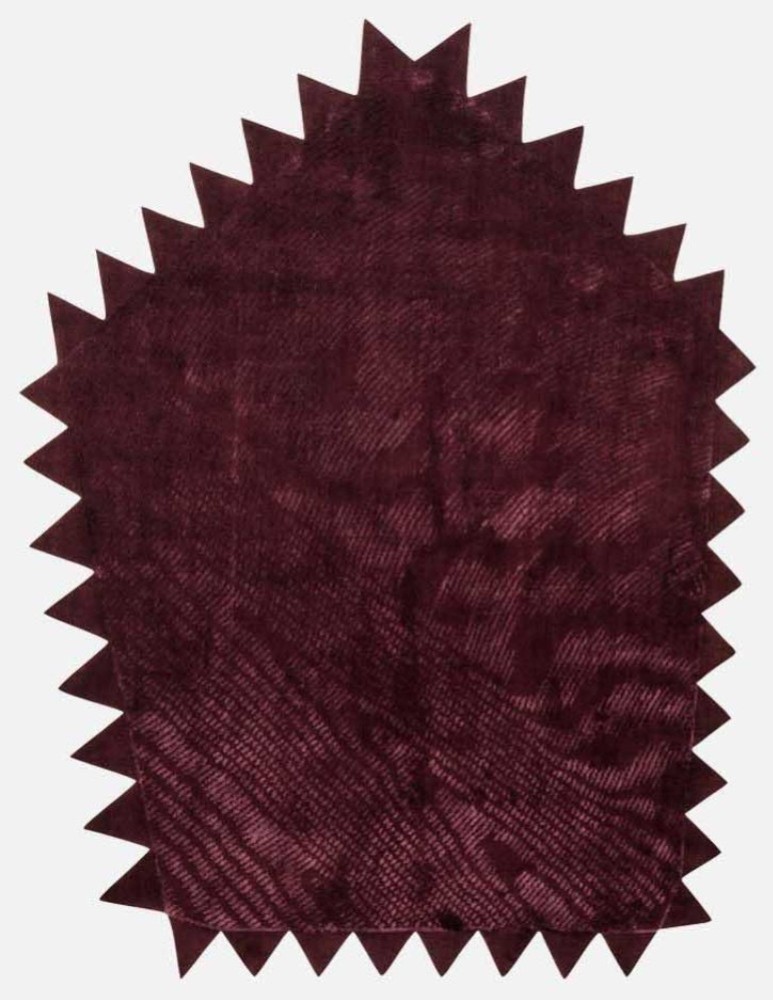 Moiré Zig Zag Burgundy Rug