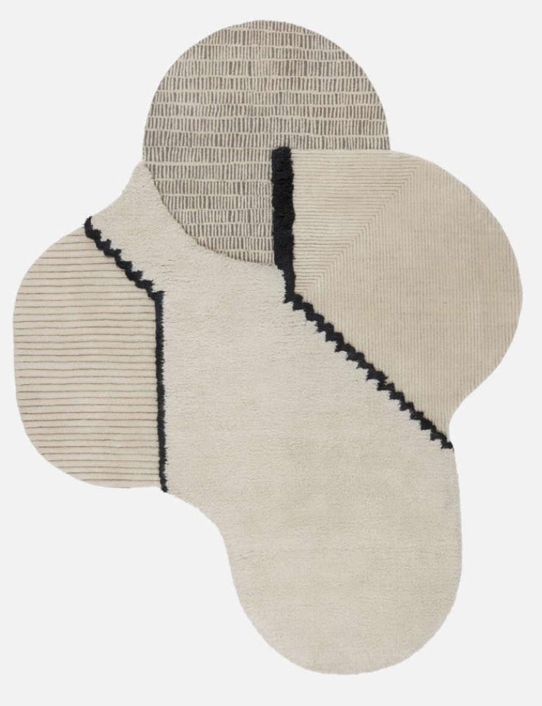 Lunar Addiction Rectangular Rug - Undyed Light