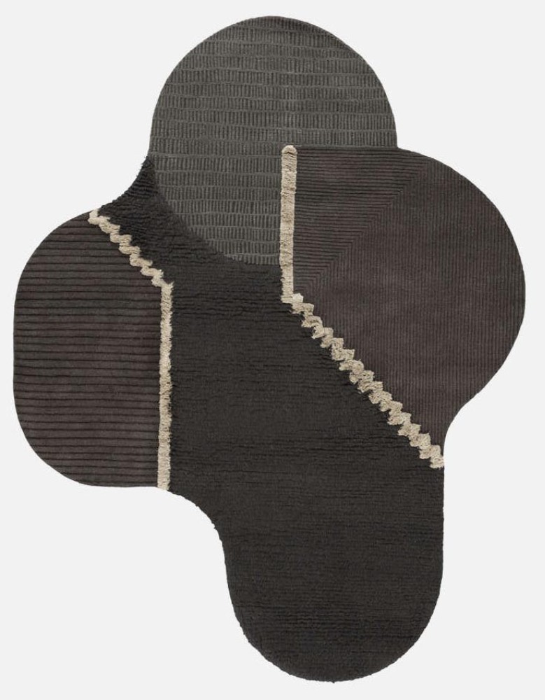 Lunar Addiction Rectangular Rug - Undyed Dark