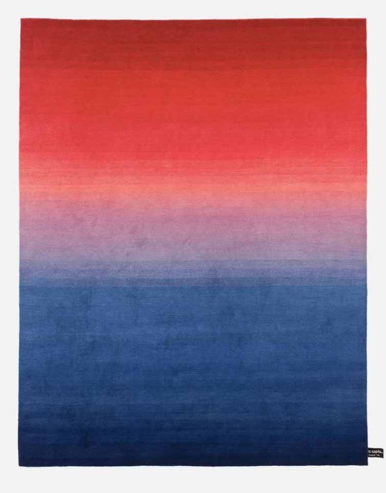 Tye 'n' Dye Bi-colour Rug - Red Indigo