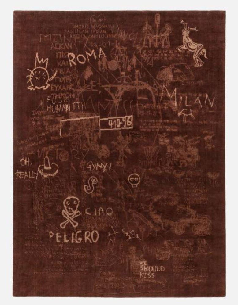 Hypercode Rectangular Rug - Burnt Umber