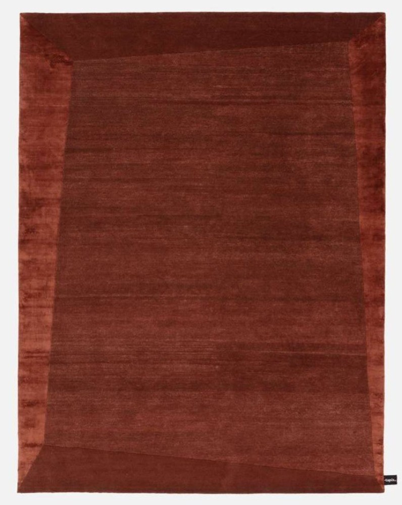 Dipped Frame Rug - Rust